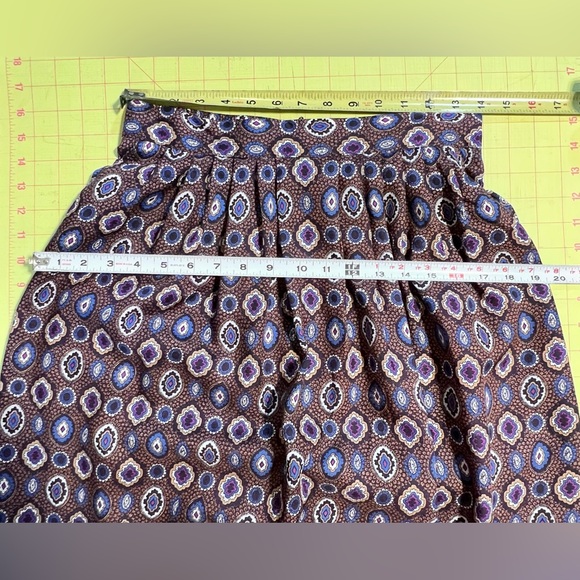 VINTAGE 80s dark moody paisley medallion midi skirt office professional academia - Picture 11 of 13